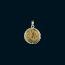 First Jewish Revolt Bronze Prutah Coin Pendant | Judea | 66–73 AD | 925 Silver Bezel