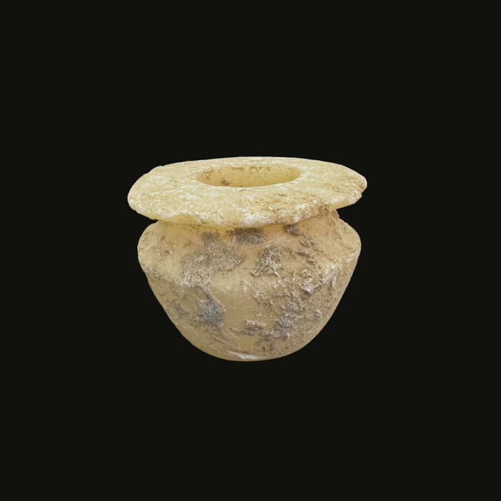 Late Bronze Age Canaanite Alabaster Cosmetic Jar