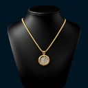Silver Tyre Shekel Coin in an 18K Gold Pendent