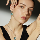 Sterling Silver Roman Glass Classic Teardrop Pendant – 2,000-Year-Old History