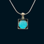 Square Grace Roman Glass Pendant