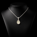 Sterling Silver Roman Glass Rope Frame Drop Pendant – 2,000-Year-Old History