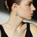 Sterling Silver Roman Glass Rope Frame Drop Pendant – 2,000-Year-Old History