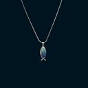 Lapis Ichthys Fish Pendant