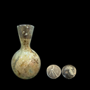 Biblical Antiquities Collection: Silver Tyrian Shekel & Roman Glass Wine Vessel