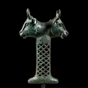 A Bronze Double Headed Bull Mace Head, Near East Anatolian, circa 2100 B.C.E.– 1550 B.C.E.