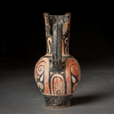 A Red Figure Oinochoe with a Woman's Face, Greek, Hellenistic Period, circa 330 B.C.E. -63 B.C.E.